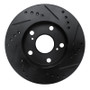 R1 92-01 Toyota Camry Front Left Drilled & Slotted Black Brake Rotor