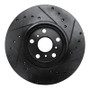 R1 90-93 Toyota Celica Front Left Drilled & Slotted Black Brake Rotor