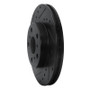 R1 90-91 Toyota Celica Front Left Drilled & Slotted Black Brake Rotor