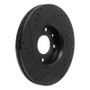 R1 03-25 Peugeot Partner (Mexico) Front Right Drilled & Slotted Black Brake Rotor
