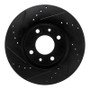 R1 03-25 Peugeot Partner (Mexico) Front Left Drilled & Slotted Black Brake Rotor
