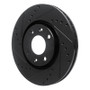 R1 03-25 Peugeot Partner (Mexico) Front Left Drilled & Slotted Black Brake Rotor