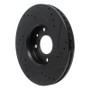 R1 03-25 Peugeot Partner (Mexico) Front Left Drilled & Slotted Black Brake Rotor