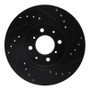 R1 97-02 Peugeot 306 (Mexico) Front Left Drilled & Slotted Black Brake Rotor