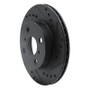 R1 85-88 Chevrolet Nova Front Right Drilled & Slotted Black Brake Rotor
