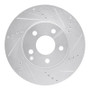 R1 03-09 Mercedes-Benz E350 Front Right Drilled & Slotted Silver Brake Rotor