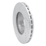 R1 03-09 Mercedes-Benz E350 Front Right Drilled & Slotted Silver Brake Rotor