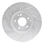 R1 96-11 Chrysler Crossfire Front Right Drilled & Slotted Silver Brake Rotor