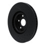 R1 11-25 Lexus IS200T Left Front Drilled & Slotted Black Brake Rotor