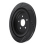 R1 16-22 Lexus RX350 Rear Right Drilled & Slotted Black Brake Rotor
