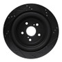 R1 16-22 Lexus RX350 Rear Left Drilled & Slotted Black Brake Rotor