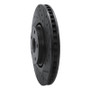 R1 07-11 Lexus GS350 Right Front Drilled & Slotted Black Brake Rotor