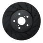 R1 01-06 Lexus LS430 Front Right Drilled & Slotted Black Brake Rotor