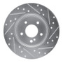 R1 98-03 Mercedes-Benz E320 Rear Left Drilled & Slotted Silver Brake Rotor