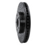 R1 92-10 Lexus IS300 Front Left Drilled & Slotted Black Brake Rotor