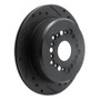 R1 92-98 Lexus SC300 Rear Right Drilled & Slotted Black Brake Rotor