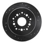 R1 92-98 Lexus SC300 Rear Right Drilled & Slotted Black Brake Rotor