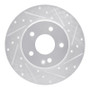 R1 97-98 Mercedes-Benz C230 Front Right Drilled & Slotted Silver Brake Rotor