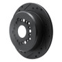 R1 92-98 Lexus SC300 Rear Left Drilled & Slotted Black Brake Rotor