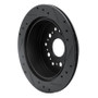 R1 92-98 Lexus SC300 Rear Left Drilled & Slotted Black Brake Rotor