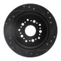R1 92-98 Lexus SC300 Rear Left Drilled & Slotted Black Brake Rotor