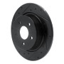 R1 02-08 Seat ALHAMBRA Rear Left Drilled & Slotted Black Brake Rotor