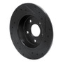R1 02-08 Seat ALHAMBRA Rear Left Drilled & Slotted Black Brake Rotor