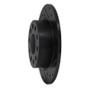R1 10-19 Audi A3 Rear Right Drilled & Slotted Black Brake Rotor