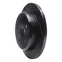 R1 96-02 Ford Crown Victoria Rear Left Drilled & Slotted Black Brake Rotor