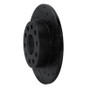R1 05-13 Audi A3 Rear Right Drilled & Slotted Black Brake Rotor
