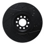 R1 04-06 Audi TT Quattro Left Front Drilled & Slotted Black Brake Rotor