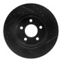 R1 91-94 Ford Crown Victoria Front Left Drilled & Slotted Black Brake Rotor