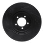 R1 03-05 Lincoln AVIATOR Front Right Drilled & Slotted Black Brake Rotor