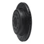 R1 03-11 Lincoln Town Car Rear Left Drilled & Slotted Black Brake Rotor