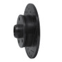 R1 92-98 Volkswagen Golf Rear Right Drilled & Slotted Black Brake Rotor