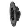 R1 92-98 Volkswagen Golf Rear Right Drilled & Slotted Black Brake Rotor