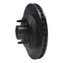 R1 87-92 Lincoln Mark VII Front Left Drilled & Slotted Black Brake Rotor
