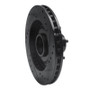 R1 87-92 Lincoln Mark VII Front Left Drilled & Slotted Black Brake Rotor