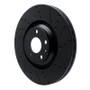 R1 12-15 Audi TTS Quattro Front Right Drilled & Slotted Black Brake Rotor