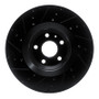R1 12-15 Audi TTS Quattro Front Right Drilled & Slotted Black Brake Rotor