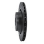 R1 08-15 Audi TTS Quattro Rear Left Drilled & Slotted Black Brake Rotor