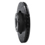 R1 05-11 Audi A6 Quattro Front Left Drilled & Slotted Black Brake Rotor