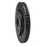 R1 10-14 Ford F-150 RWD Front Right Drilled & Slotted Black Brake Rotor