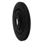 R1 04-18 Audi A8 Rear Right Drilled & Slotted Black Brake Rotor