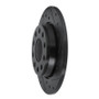 R1 00-08 Audi A4 (USA/Canada) Rear Right Drilled & Slotted Black Brake Rotor