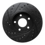 R1 10-13 Ford Transit Connect Front Right Drilled & Slotted Black Brake Rotor