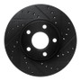 R1 10-13 Ford Transit Connect Front Right Drilled & Slotted Black Brake Rotor
