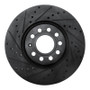 R1 97-06 Audi A6 (USA/Canada) Front Left Drilled & Slotted Black Brake Rotor
