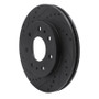 R1 09-09 Ford F-150 RWD Front Left Drilled & Slotted Black Brake Rotor