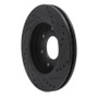 R1 09-09 Ford F-150 RWD Front Left Drilled & Slotted Black Brake Rotor